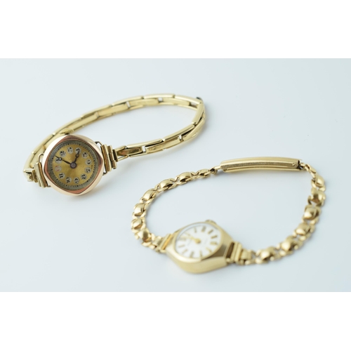 411 - A ladies Regency 9ct gold wristwatch on 9ct gold bracelet, gross weight 12.7 grams, together with an... 