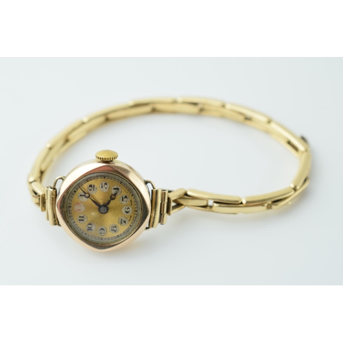 411 - A ladies Regency 9ct gold wristwatch on 9ct gold bracelet, gross weight 12.7 grams, together with an... 