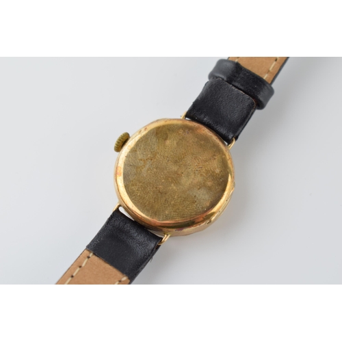 415 - 9ct gold cased ladies wristwatch, 27mm.