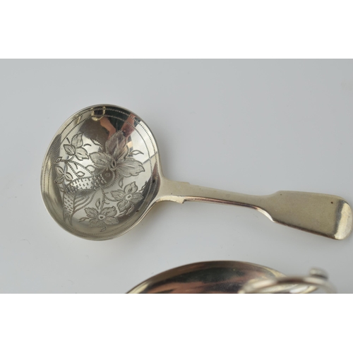 489 - A pair of caddy spoons to include a London 1839 I&H Lias example with a 1961 Birmingham A E Jones, 2... 