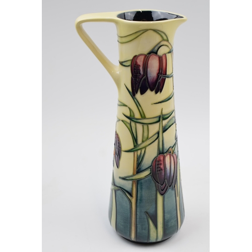 92 - Boxed Moorcroft jug in the Cricklade pattern, JU3, 24cm tall, signed by Emma Bossons.