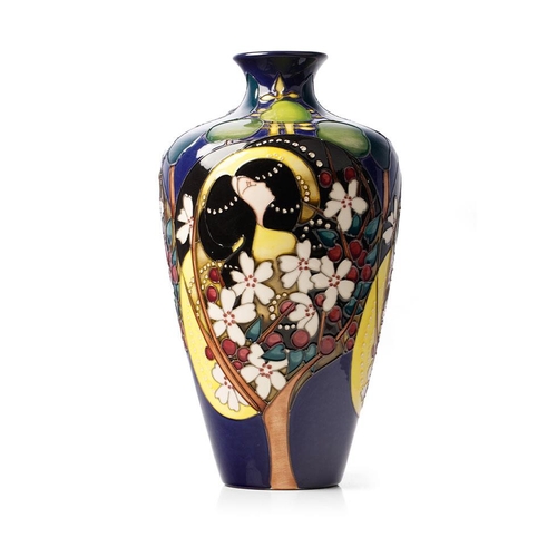 107 - Large Moorcroft vase in the Tamlaine pattern, 32cm tall (red dot).