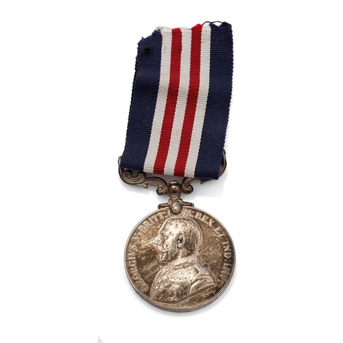 King George V silver medal with ribbon 'The Military Medal', 'For Bravery in the Field' awarded to 73449 L/SGT G Knowles CMP VP'.