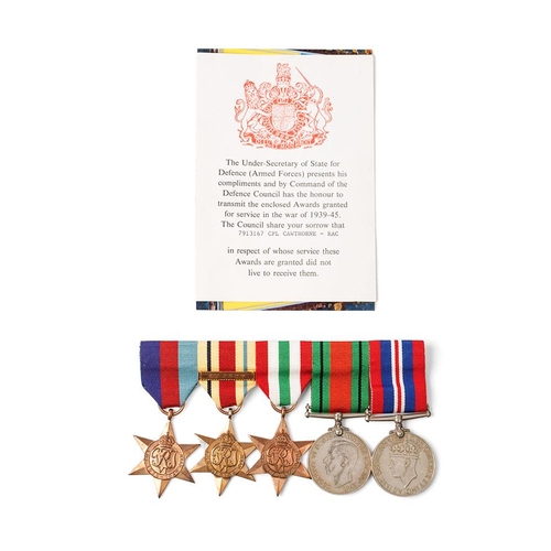 373 - World Way Two 8th Army medals to include the Africa Star, Italy Star, 1939-1945 Star, the Defence Me... 