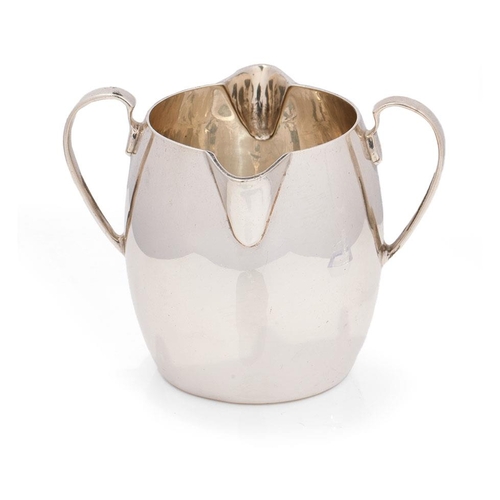 478 - Silver double handled creamer, London 1919 Wakeley & Wheeler, 73.0 grams.