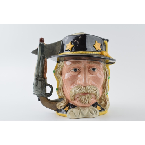 126 - Large Royal Doulton double sided character jug George Armstrong Custer / Sitting Bull D6712.