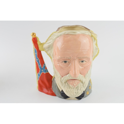 128 - Large Royal Doulton double sided character jug Ulysses S Grant / Robert E Lee D6698.