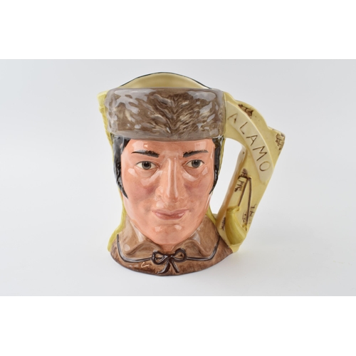 129 - Large Royal Doulton double sided character jug Davy Crockett / Antonio De Lopez De Santa Anna D6729.