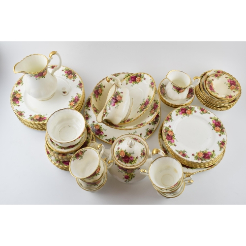 168 - A good collection of Royal Albert Old Country Roses to include a teapot, dinner plates, side plates,... 