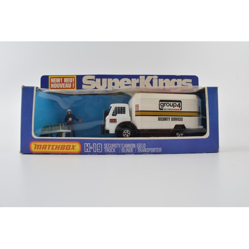 300 - Boxed Matchbox Super Kings K-19 Group 4 Security Truck, K-65 Plymouth Emergency Mountain Rescue Vehi... 