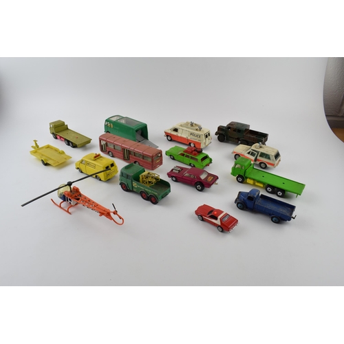 306 - A mixed collection of unboxed vintage die-cast model vehicles to include Dinky Toys Ford Transit Pol... 