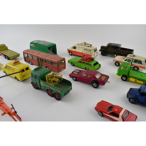 306 - A mixed collection of unboxed vintage die-cast model vehicles to include Dinky Toys Ford Transit Pol... 