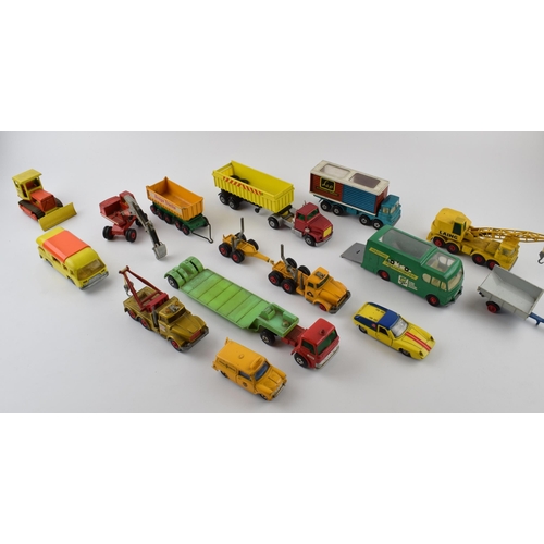 307 - A mixed collection of unboxed die-cast model vehicles to include Dinky Lotus Europa, Matchbox Super ... 