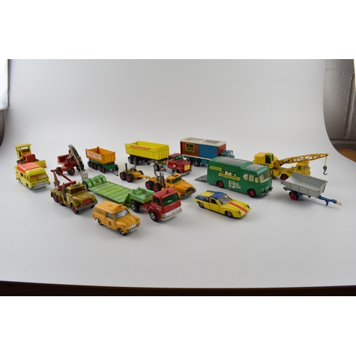 307 - A mixed collection of unboxed die-cast model vehicles to include Dinky Lotus Europa, Matchbox Super ... 