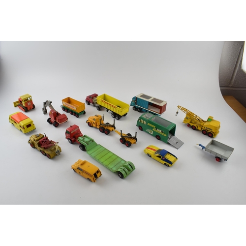 307 - A mixed collection of unboxed die-cast model vehicles to include Dinky Lotus Europa, Matchbox Super ... 