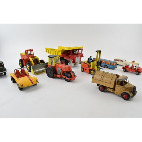 308 - A mixed collection of unboxed die-cast model vehicles to include Dinky Toys Aveling-Barford Centaur ... 