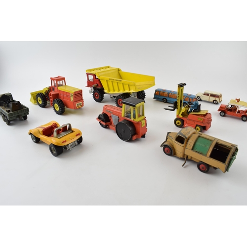 308 - A mixed collection of unboxed die-cast model vehicles to include Dinky Toys Aveling-Barford Centaur ... 