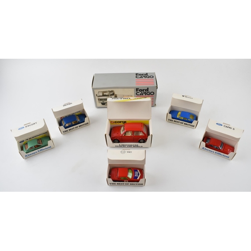 310 - Corgi Toys 'The Best of British', die-cast model cars (Made in England) Austin Mini Metro, Ford Capr... 