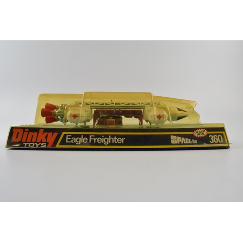 315 - Dinky Toys 360 Space 1999 Eagle Freighter, (white/red body, red rear and side thrusters) complete wi... 