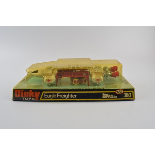 315 - Dinky Toys 360 Space 1999 Eagle Freighter, (white/red body, red rear and side thrusters) complete wi... 