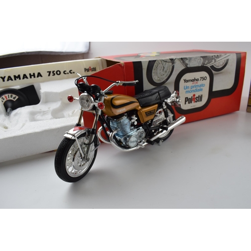 328 - Polistil die-cast model Porsche Carrera Made in italy c.1976, Polistil Yamaha 750 1:10 motorcycle c.... 