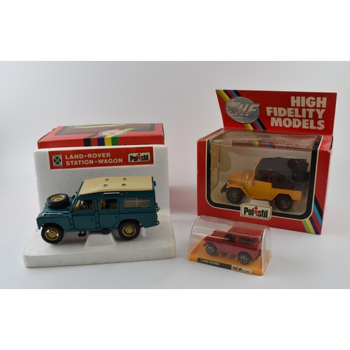 329 - Polistil die-cast model Totota Land Cruiser S 695 1:25 scale, Polistil Land Rover Station Wagon S 49... 