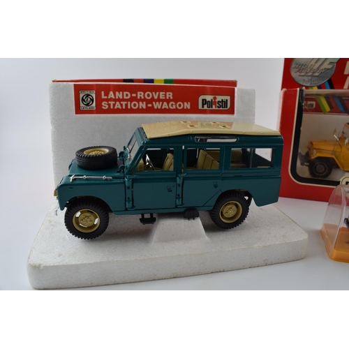 329 - Polistil die-cast model Totota Land Cruiser S 695 1:25 scale, Polistil Land Rover Station Wagon S 49... 