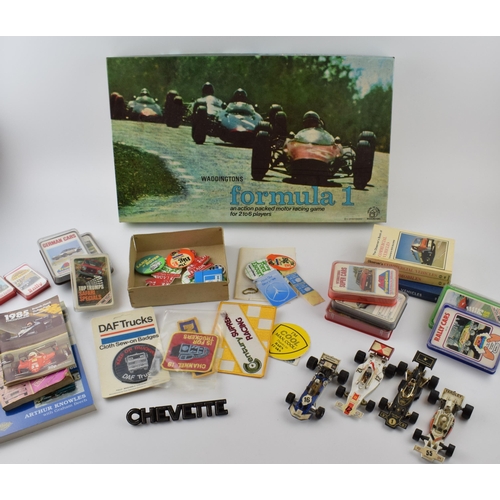 333 - A mixed collection of vintage toys to include Waddingtons Formula 1 'Racing Board Game', Corgi & Cor... 