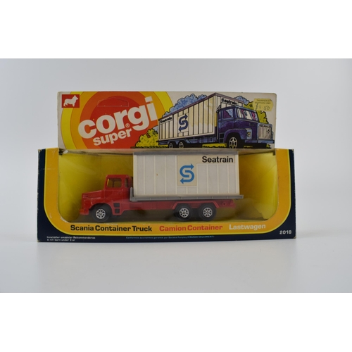 334 - Corgi die-cast vehicles to include, 2015 Mercedes-Benz Car Transporter, 2018 Corgi Super Scania Cont... 