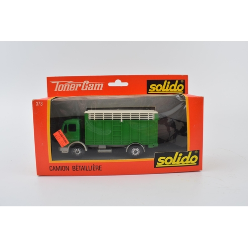 339 - A collection of vintage Solido boxed toys to include. N0. 616 Peugeot 504 with Horse Box, No, 373 Ca... 