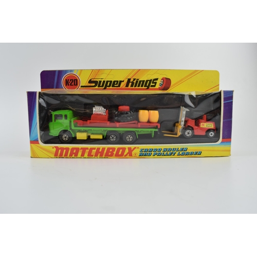 342 - A collection of boxed vintage model die-cast vehicles to include, Matchbox Super Kings, K-20 Cargo H... 