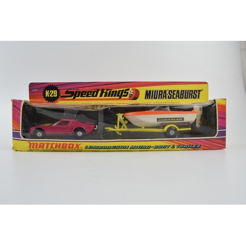 342 - A collection of boxed vintage model die-cast vehicles to include, Matchbox Super Kings, K-20 Cargo H... 