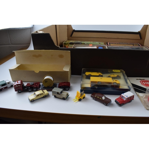 344 - A collection of die-cast and similar models to include Wiking, Herpa and Efsi Toys, for use with mod... 