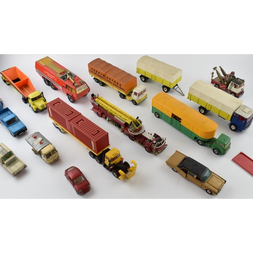 345 - A collection of unboxed vintage die-cast model vehicles by manufacturers Dinky, Corgi and Matchbox.