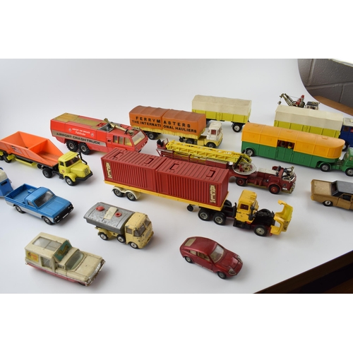 345 - A collection of unboxed vintage die-cast model vehicles by manufacturers Dinky, Corgi and Matchbox.