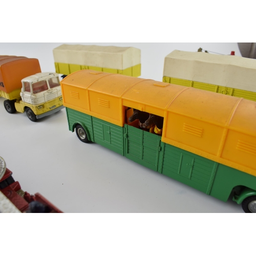 345 - A collection of unboxed vintage die-cast model vehicles by manufacturers Dinky, Corgi and Matchbox.