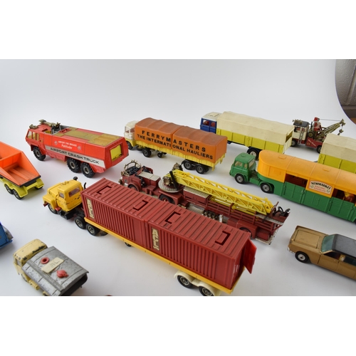 345 - A collection of unboxed vintage die-cast model vehicles by manufacturers Dinky, Corgi and Matchbox.