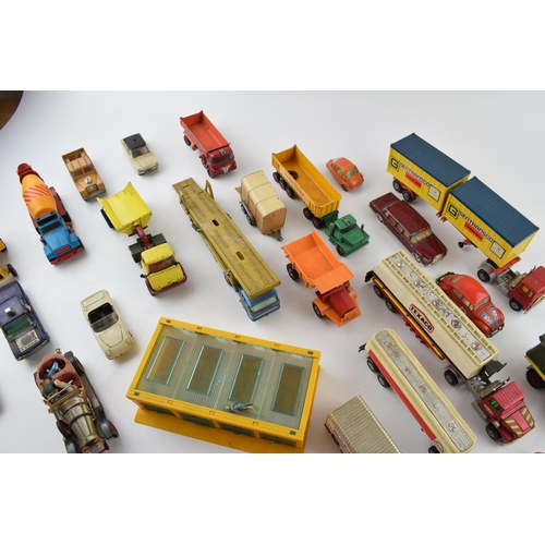 346 - A collection of unboxed vintage die-cast model vehicles by manufacturers Dinky, Corgi and Matchbox.