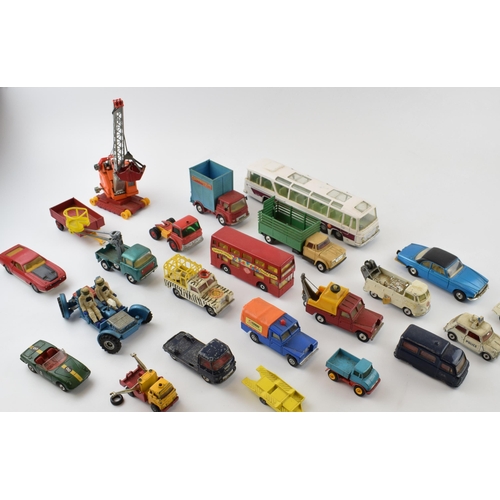 347 - A collection of unboxed vintage die-cast model vehicles by manufacturers Dinky, Corgi and Matchbox.