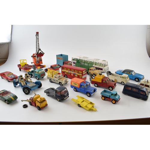 347 - A collection of unboxed vintage die-cast model vehicles by manufacturers Dinky, Corgi and Matchbox.