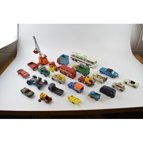 347 - A collection of unboxed vintage die-cast model vehicles by manufacturers Dinky, Corgi and Matchbox.