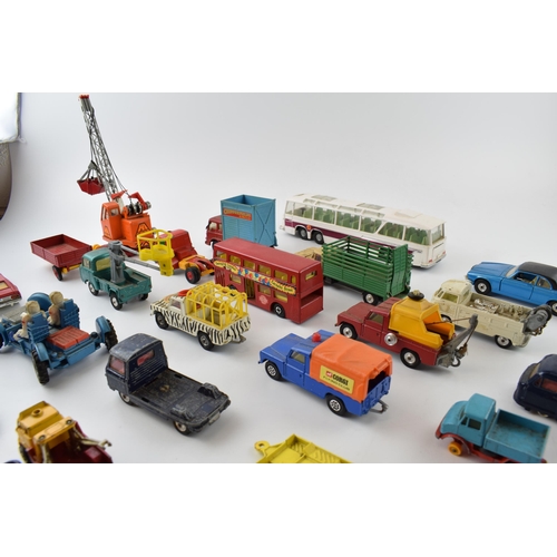 347 - A collection of unboxed vintage die-cast model vehicles by manufacturers Dinky, Corgi and Matchbox.