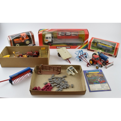 349 - A collection of vintage Britains Toys boxed and unboxed die-cast vehicles to include, No. 9582 Flat ... 