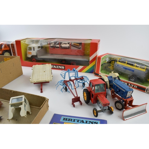 349 - A collection of vintage Britains Toys boxed and unboxed die-cast vehicles to include, No. 9582 Flat ... 