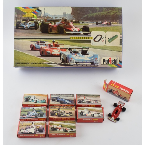 350 - A collection of boxed die-cast Polistil F.1 cars (9) together with a Polistil 'La Pista Dei Campioni... 