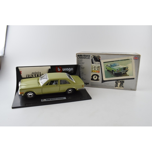 352 - Boxed die-cast Burago models 1/14 scale Grand Prix 1 together a Rolls Royce Camargue and another Pol... 