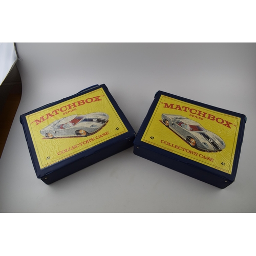 355 - A mixed collection of Matchbox, Dinky, Husky and Corgi cars. In two Matchbox collectors cases. Toget... 