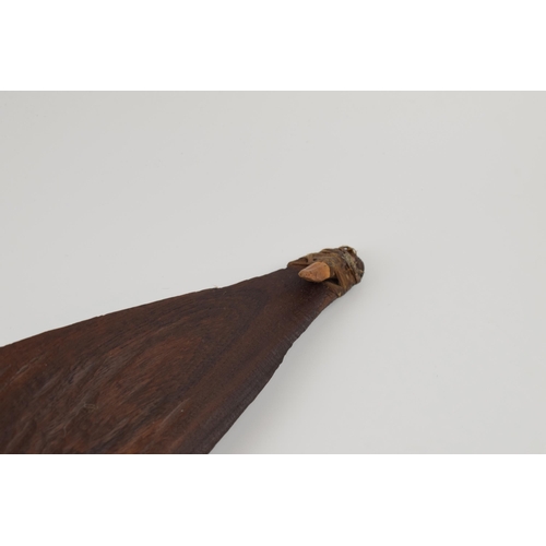 379 - Vintage wooden aboriginal spear thrower / woomera, 66cm long.