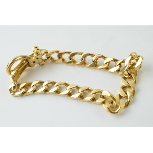 638 - Hermes 'Boucle Sellier' 18ct gold bracelet, circa 1970s, full French hallmarks and signed Hermes of ... 