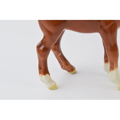 64 - Beswick chestnut large shire foal 951 (2 legs af).